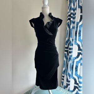 Black velvet dress, size 6, brand XSCPE by Joanna Chen